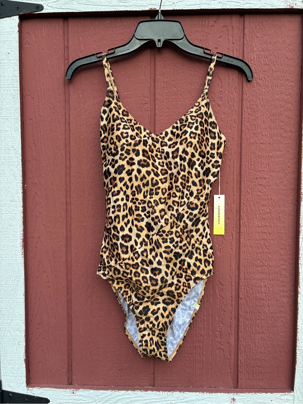 summersalt Long Torso Leopard Print One-Piece Swimsuit